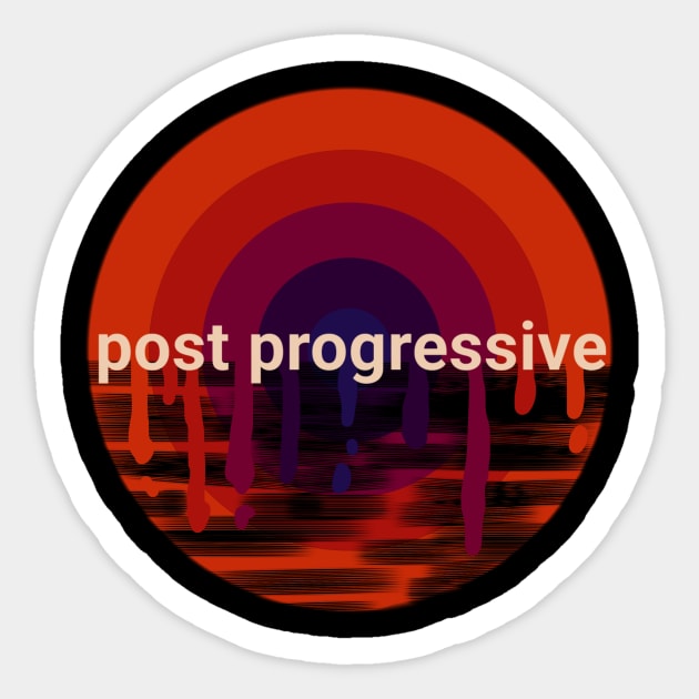 Post progressive vintage Sticker by Genzperdana